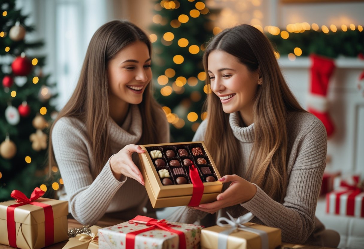De bedste chokoladegaver til julegave til veninde ideer